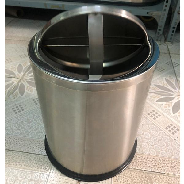 [HCM]THÙNG RÁC INOX NẮP LẬT (25 x cao 30 cm)