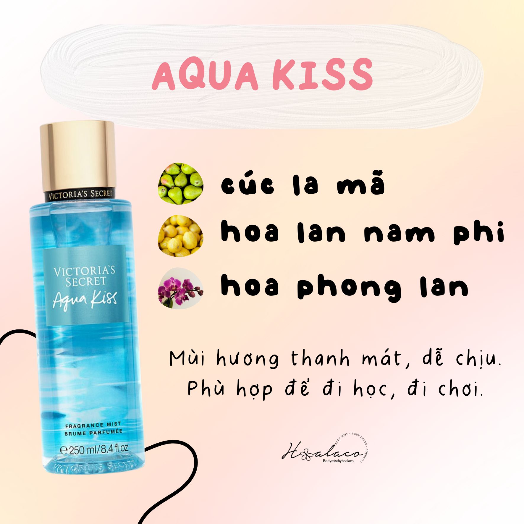 BODY MIST Xịt thơm toàn thân AQUA KISS Victoria’s Secret