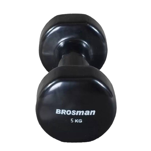Tạ tay 5kg Brosman nhập khẩu (Bộ gồm 2 cái tạ sắt 5kg màu đen)