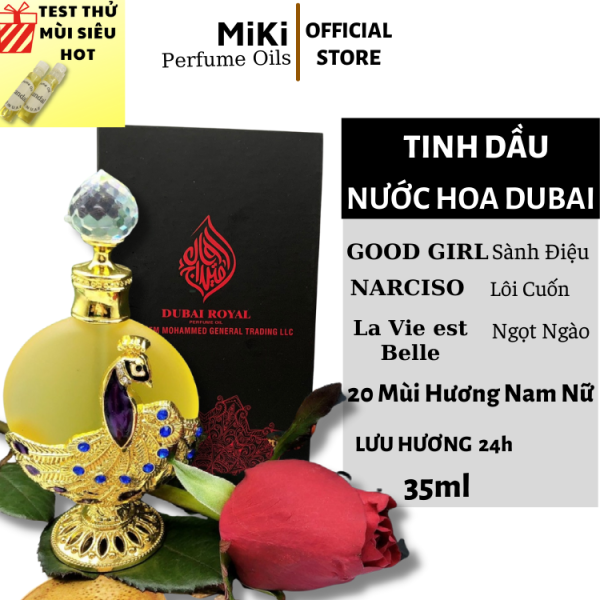 Tinh Dầu Nước Hoa Dubai Chính Hãng Nam Nữ Công Phượng Hoàng Gold Cao Cấp 15ml, 35ml - MiKiStore - Tinh Dầu Thiên Nhiên Nguyên Chất Bám Mùi 24h
