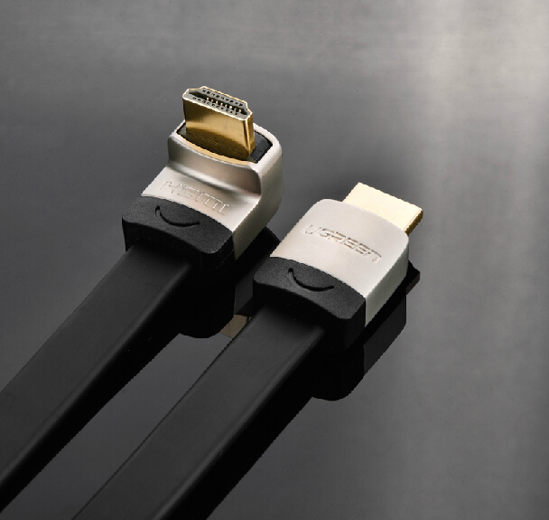 Cáp HDMI 1,5m góc lên 90 độ, dẹt, mỏng Ugreen 10282