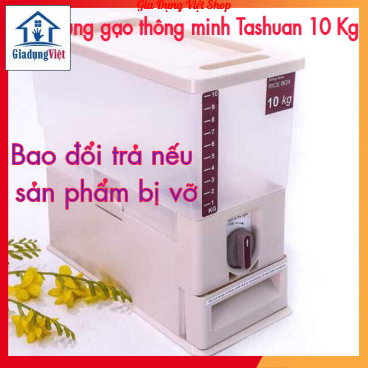 Thùng Đựng Gạo Thông Minh Tashuan 10 Kg