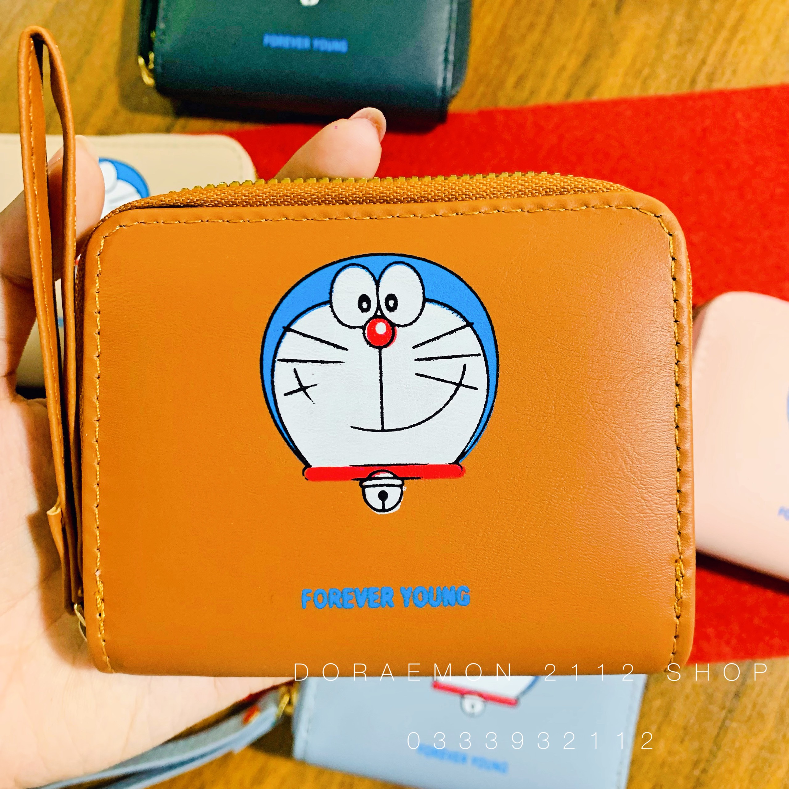 Ví mini Doraemon, ví ngắn bóp ngắn Doremon dễ thương