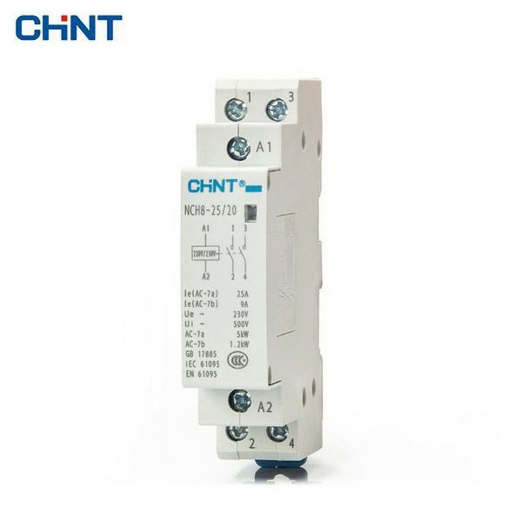 CHINT NCH8-25A/40A/63A- khởi động từ 1 pha CHINT NCH8-25/20 NCH8-40/20 NCH8-63/20 25A 40A 63A 220V