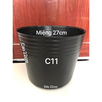 Chậu nhựa mềm đen thành đạt nhiều size ( bộ 10 chậu ) - chautrongcay