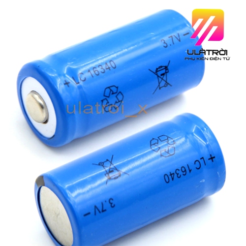 Pin sạc 16340 1300mah Lithium CR123A 3.7V