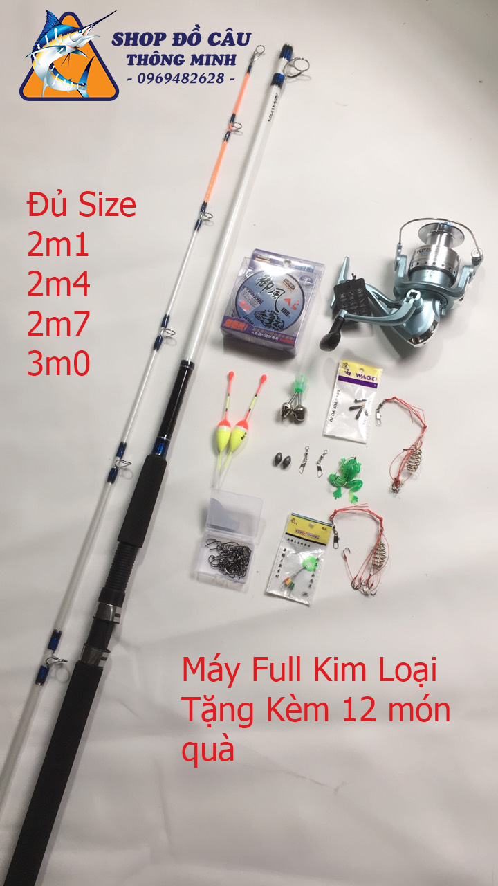 BÁO GIÁ BỘ CẦN CÂU MÁY RÚT THÔNG MINH NHIỀU SIZE | Shopee Lazada Sendo Tiki mới nhất 8 Bộ Cần Câu Máy Daiwa 2 Khúc Rỗng Và Máy YoLo 5000, can cau may daiwa, can cau ca, Đủ Size; 2m1, 2m4, 2m7, 3m0 ,Tặng Kèm 12 Món Quà Tặng Hấp Dẫn ( Shop Đồ Câu Thông Minh )
