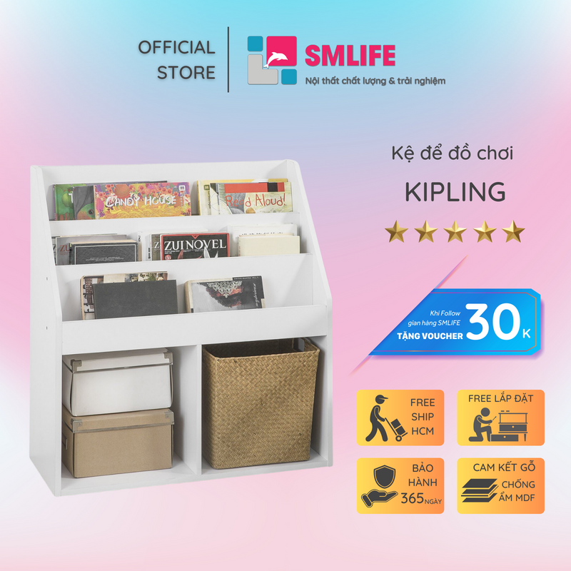 Kệ để đồ chơi cho bé SMLIFE Kipling