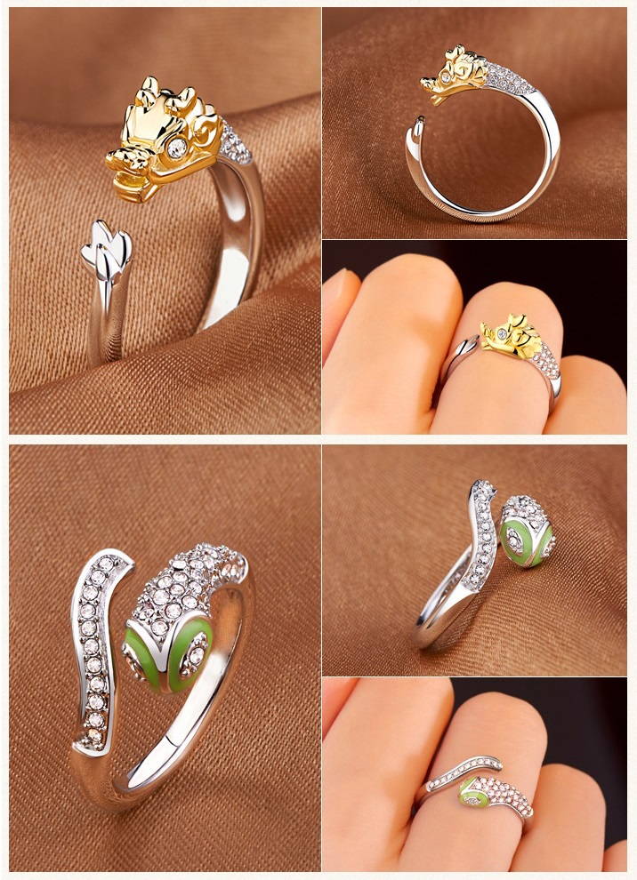 Nhẫn nữ 12 con giáp kim cương