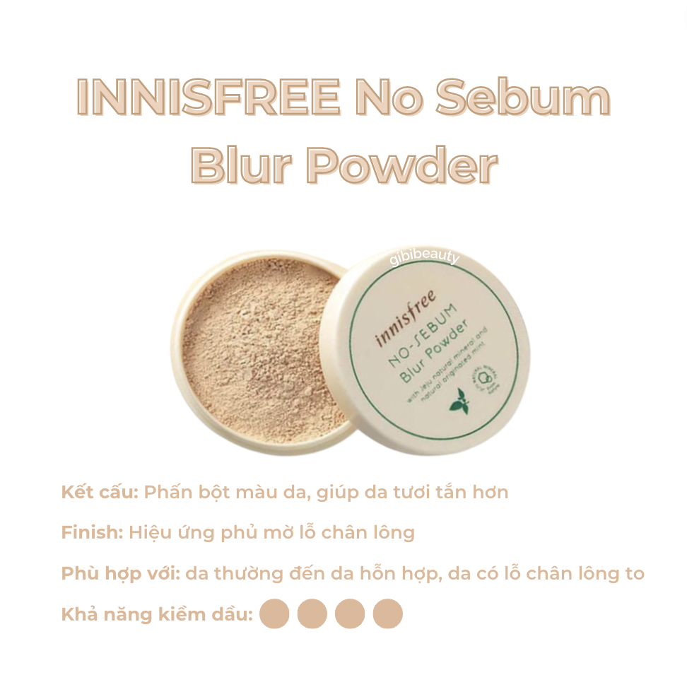 Phấn phủ bột kiềm dầu INNISFREE No Sebum