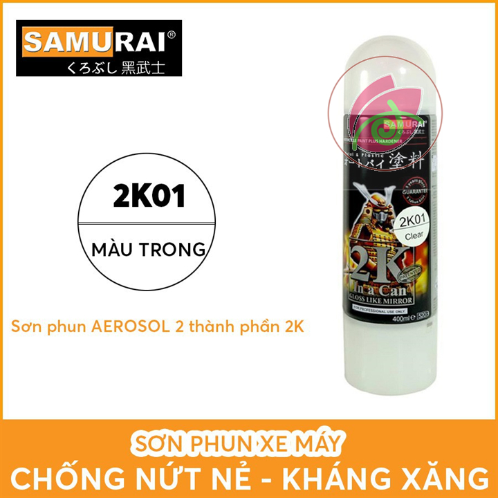 2K01 Sơn Xịt Samurai 2K01 sơn bóng trong suốt 2 thành phần