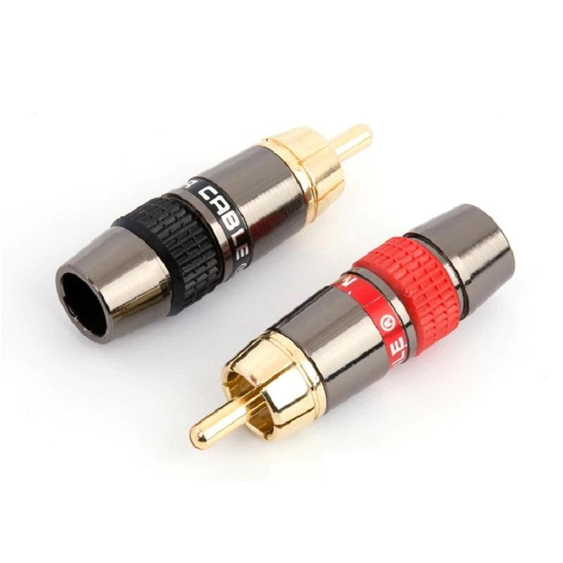 [HCM]Jack RCA Monster đực Jack RCA hàn dây tín hiệu bằng đồng