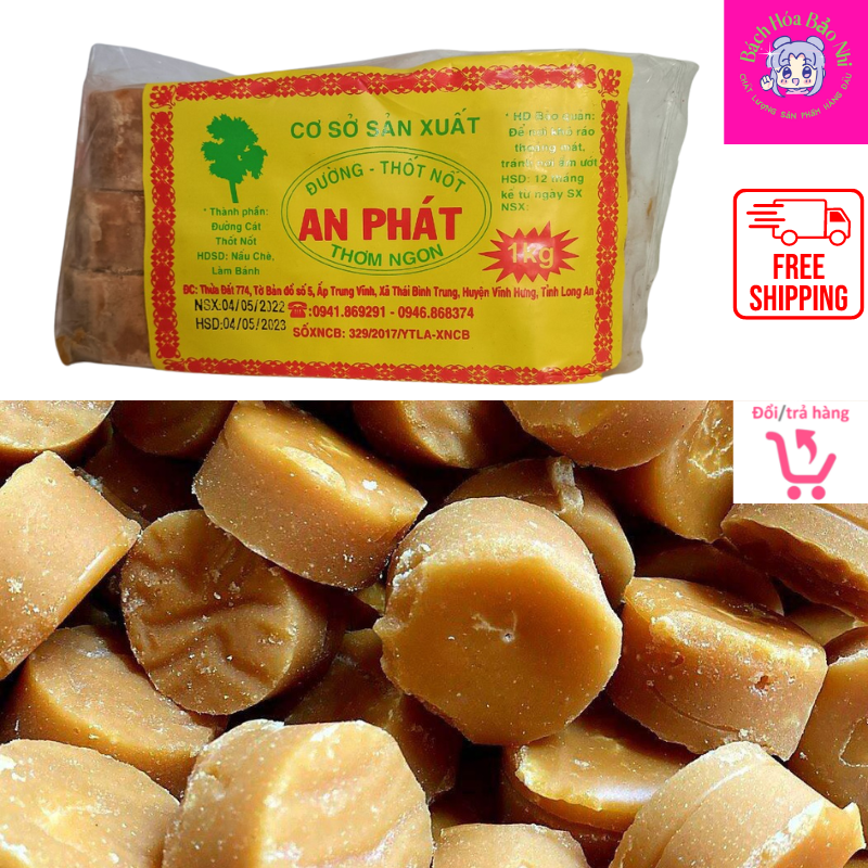 FreeshipMaxĐường thốt nốt AN PHÁT thơm ngon gói 1kg date mới freeshipBÁCH