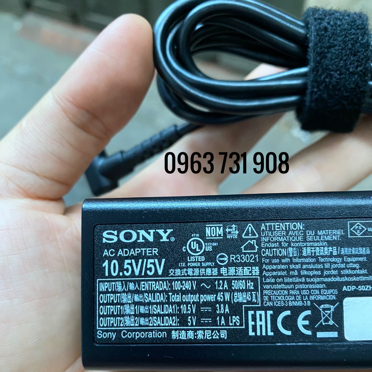 Cục sạc laptop sony vio pro 13 10.5v bản gốc theo máy