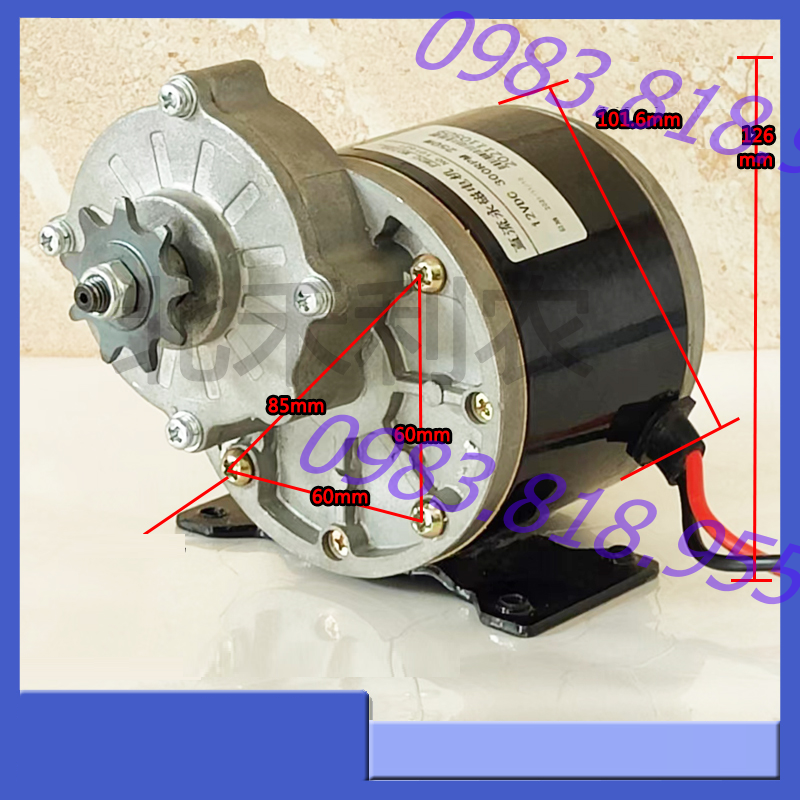Động cơ 12v 250w giảm tốc motor 12v250w