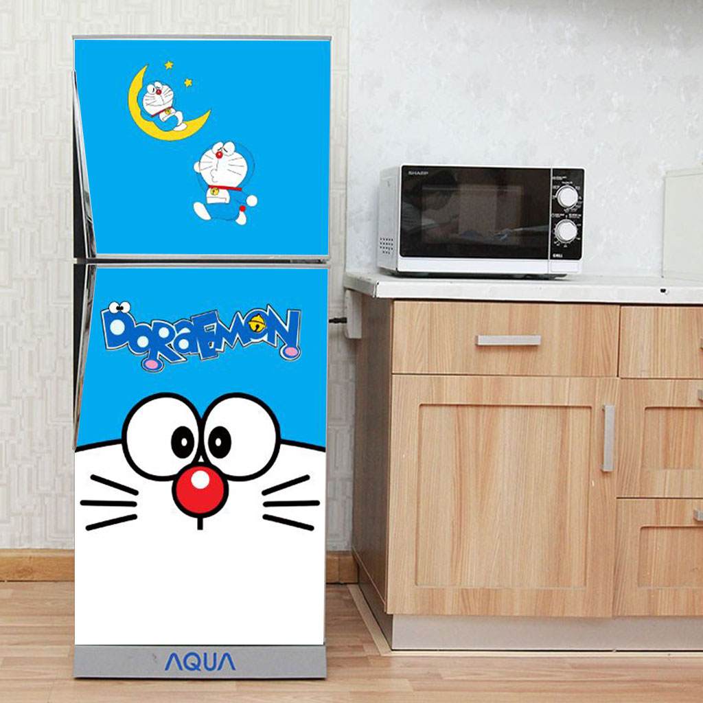 [HCM]Decal dán trang trí tủ lạnh Doraemon Mẫu 2