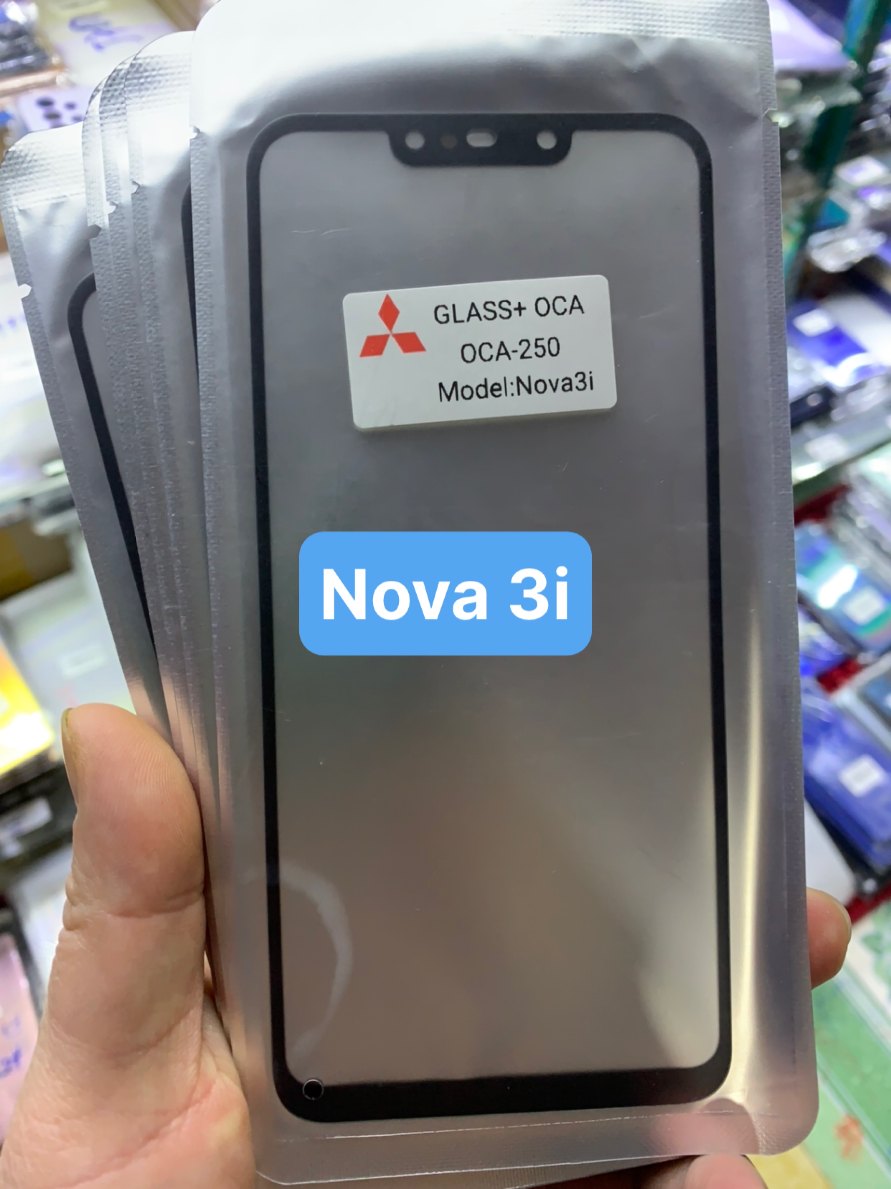Kính ép liền keo huawei nova 3i
