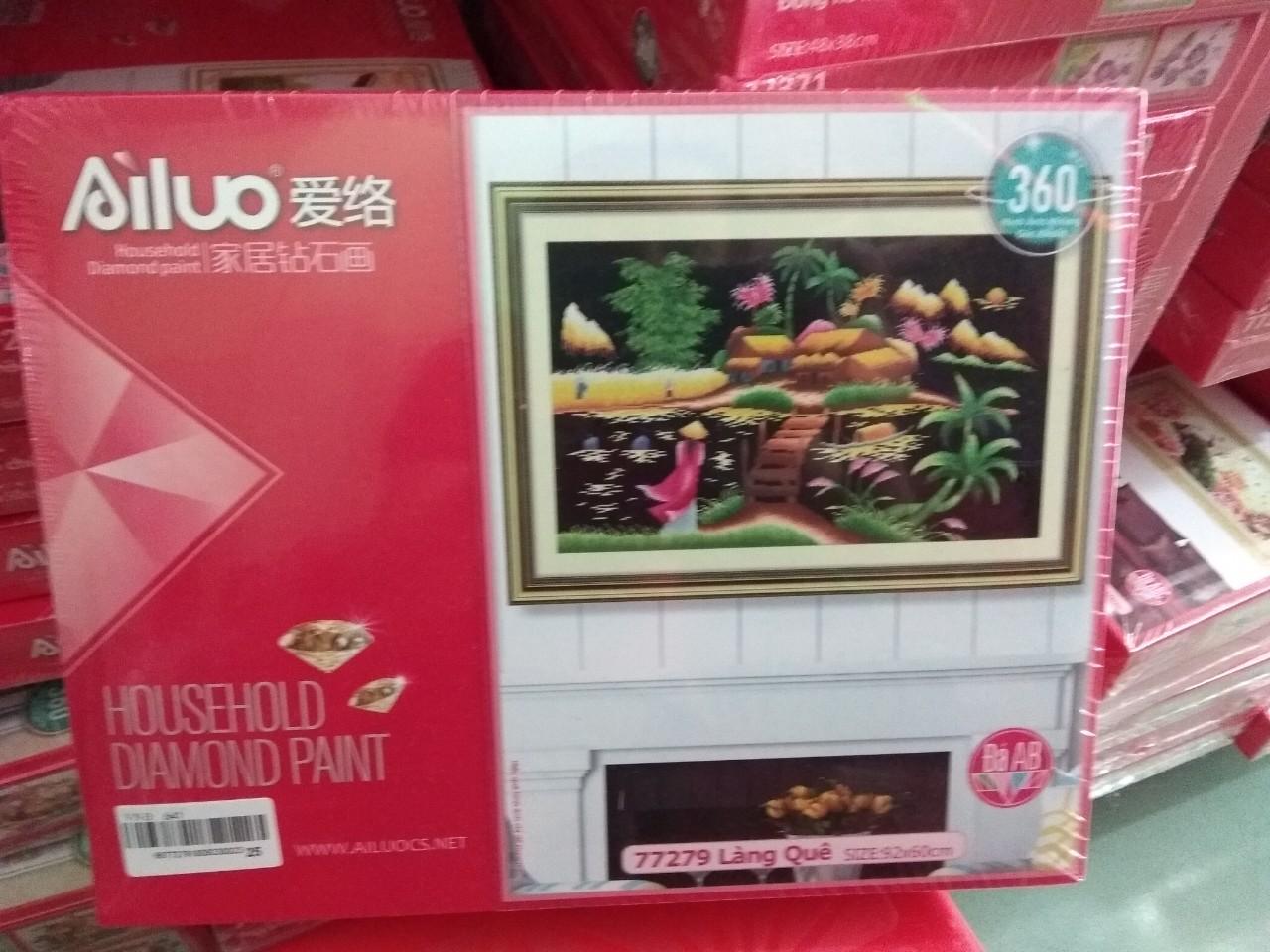 [HCM]Tranh đính đá làng quê 77279