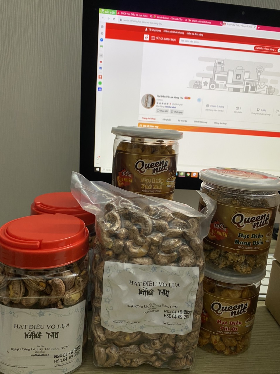 Hạt điều vỏ lụa loại 1 -  gói 500gr