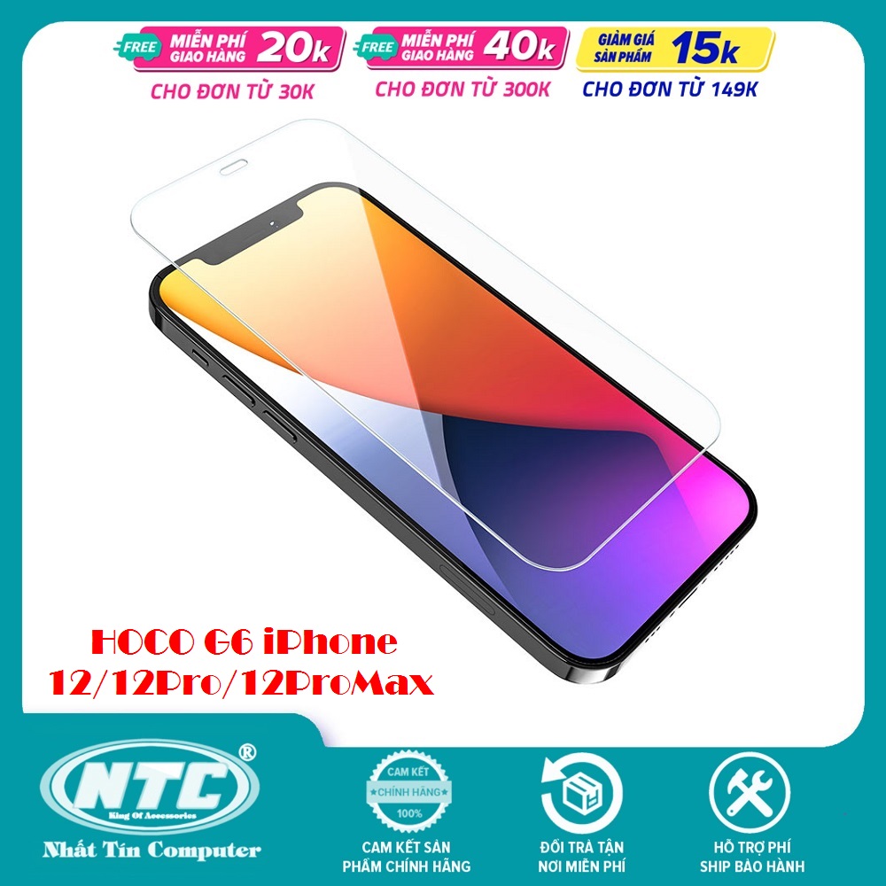 Toughened glass HoCo G6 for iPhone 12 mini/12/12 pro/12 Pro Max (in transparent)