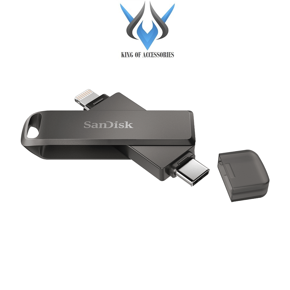 USB 3.1 OTG SanDisk iXpand 2 đầu TypeC và Lightning Flash Drive Luxe 256GB / 128GB / 64GB (Xám) - Phụ Kiện 1986