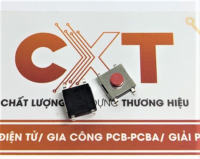 Nút nhấn smd 4p 6x6x3.4mm - đầu đỏ