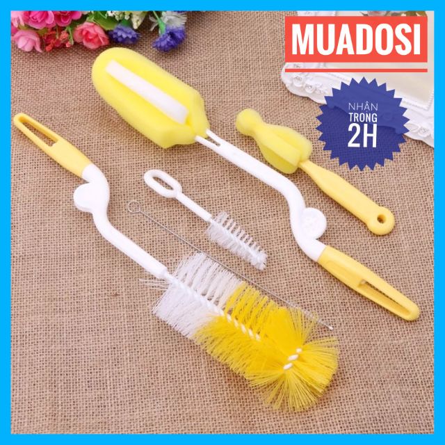 Bộ cọ vệ sinh bình sữa rửa ly 4 chi tiết