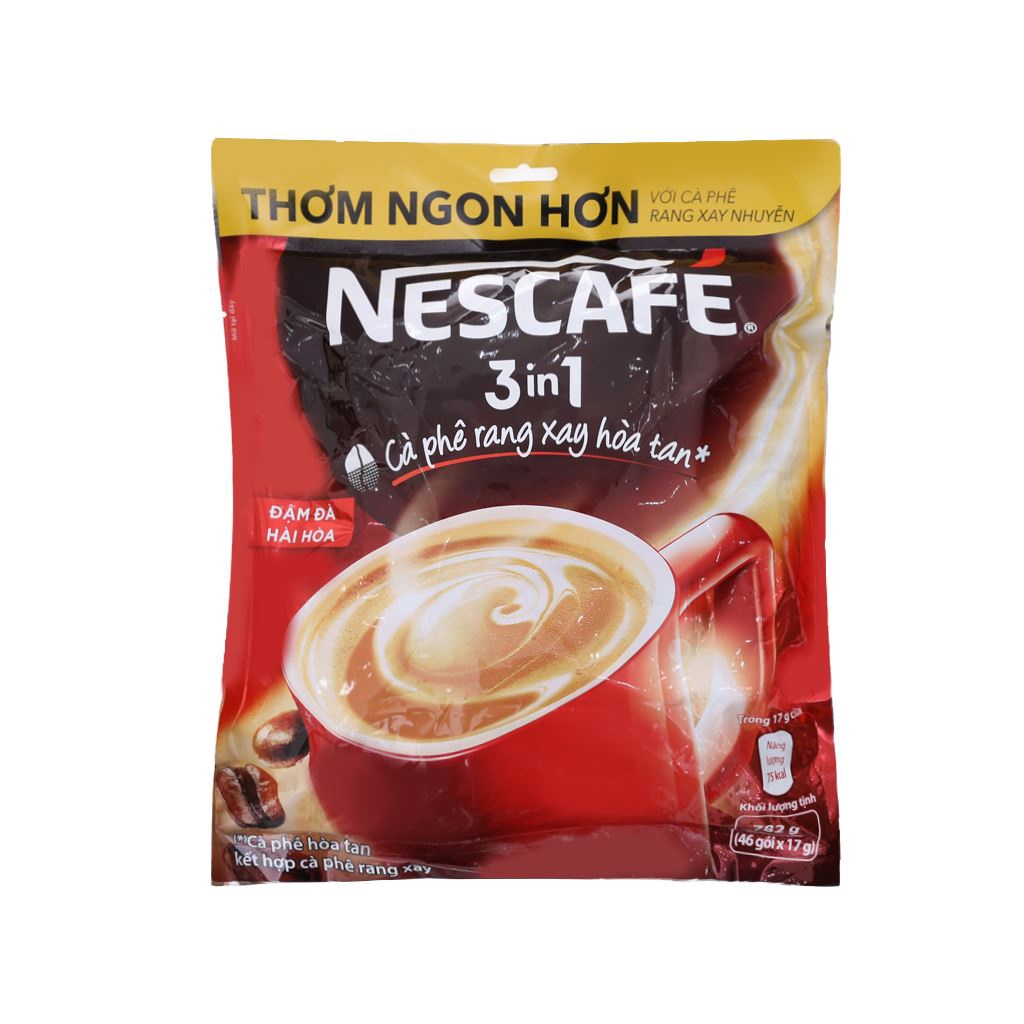 Cà Phê Rang Xay Hòa Tan NesCafé 3 in 1 Bịch 46 gói (782g)