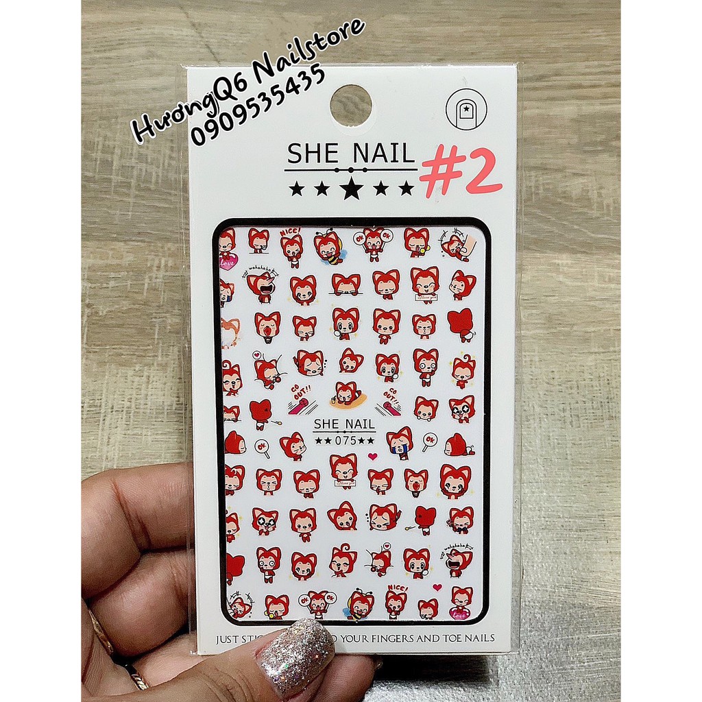 Miếng Dán Móng Tay Nails Sticker Nhiều Mẫu Hoạt Hình