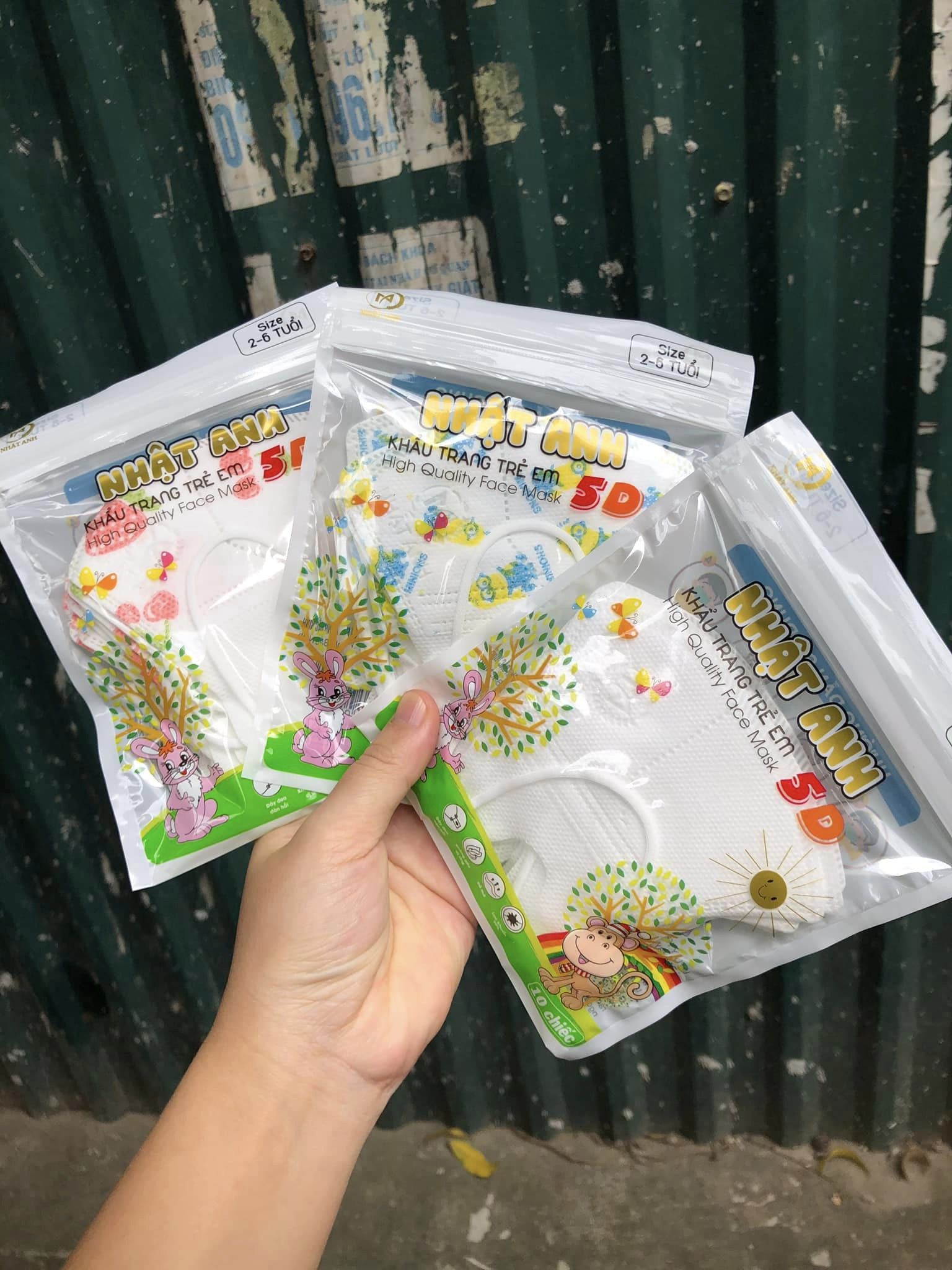 Combo 50 chiếc khẩu trang 5D cho bé