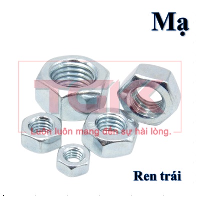Đai ốc ren trái mạ M5-M14
