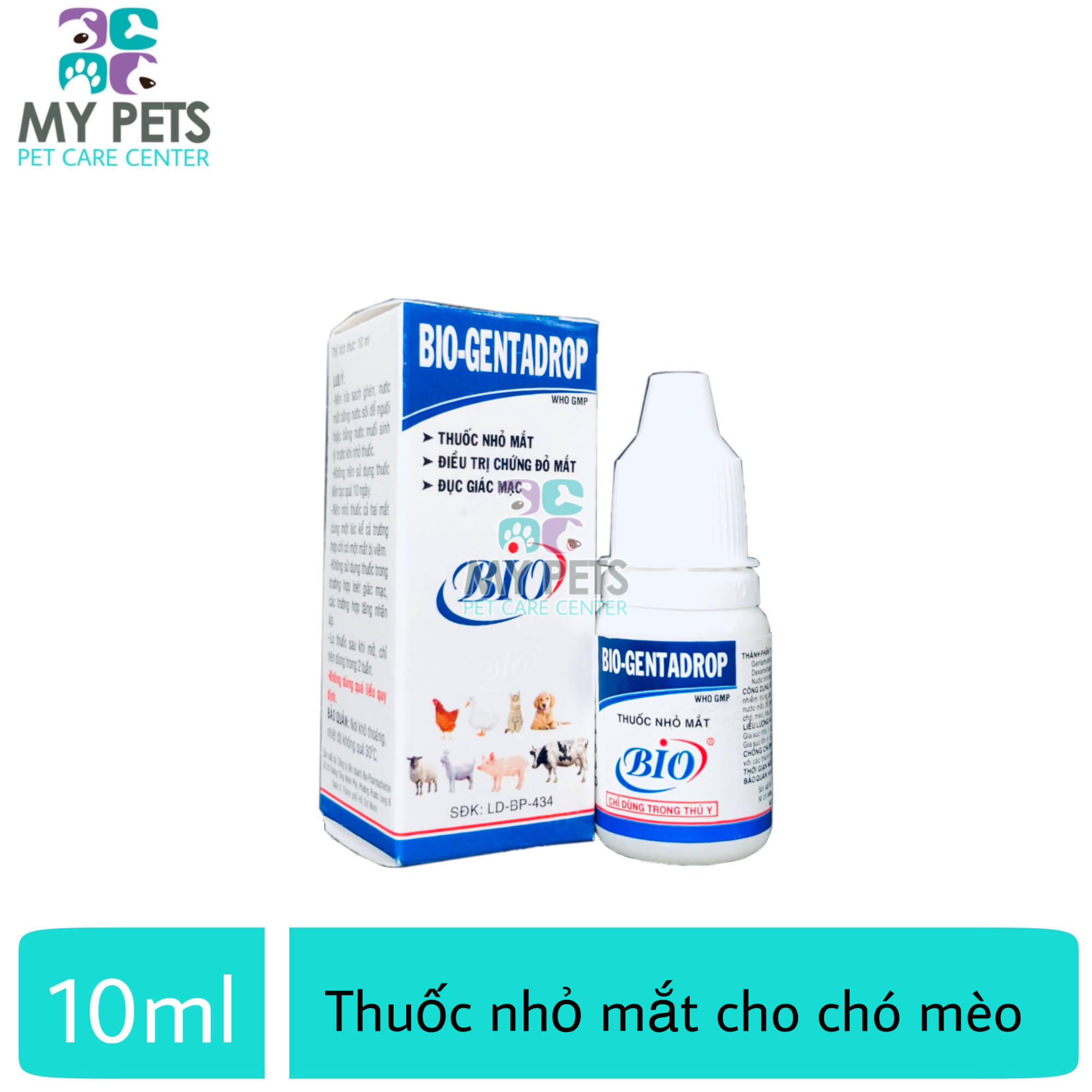 Thuốc nhỏ mắt cho chó mèo - Bio Gentadrop 10ml