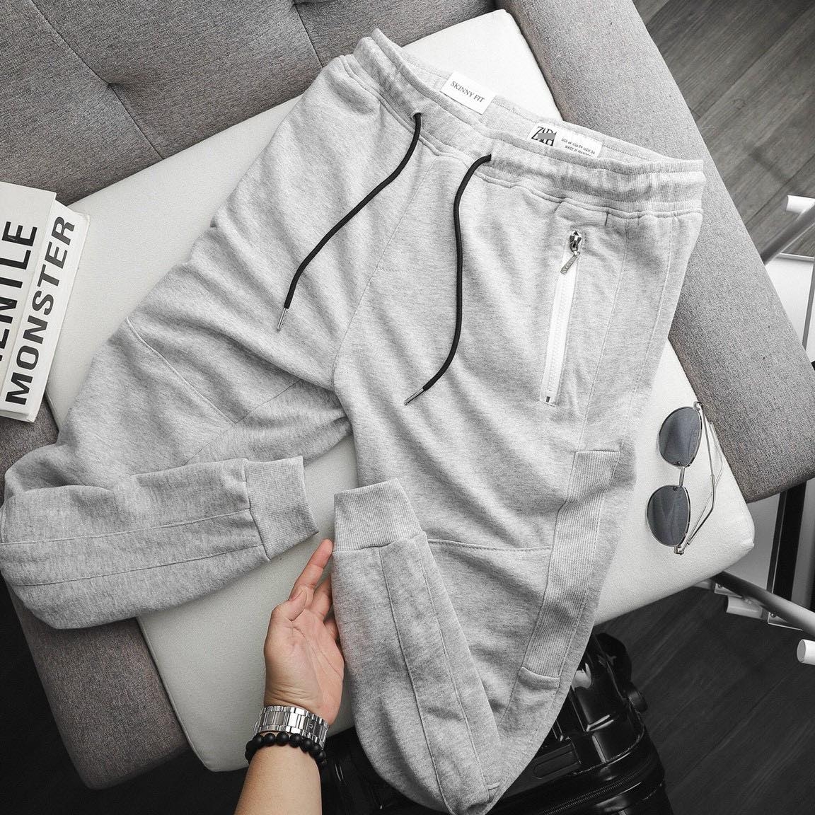 [VNXK] Quần jogger thun 2 màu Đen/Xám - shop LASTORE