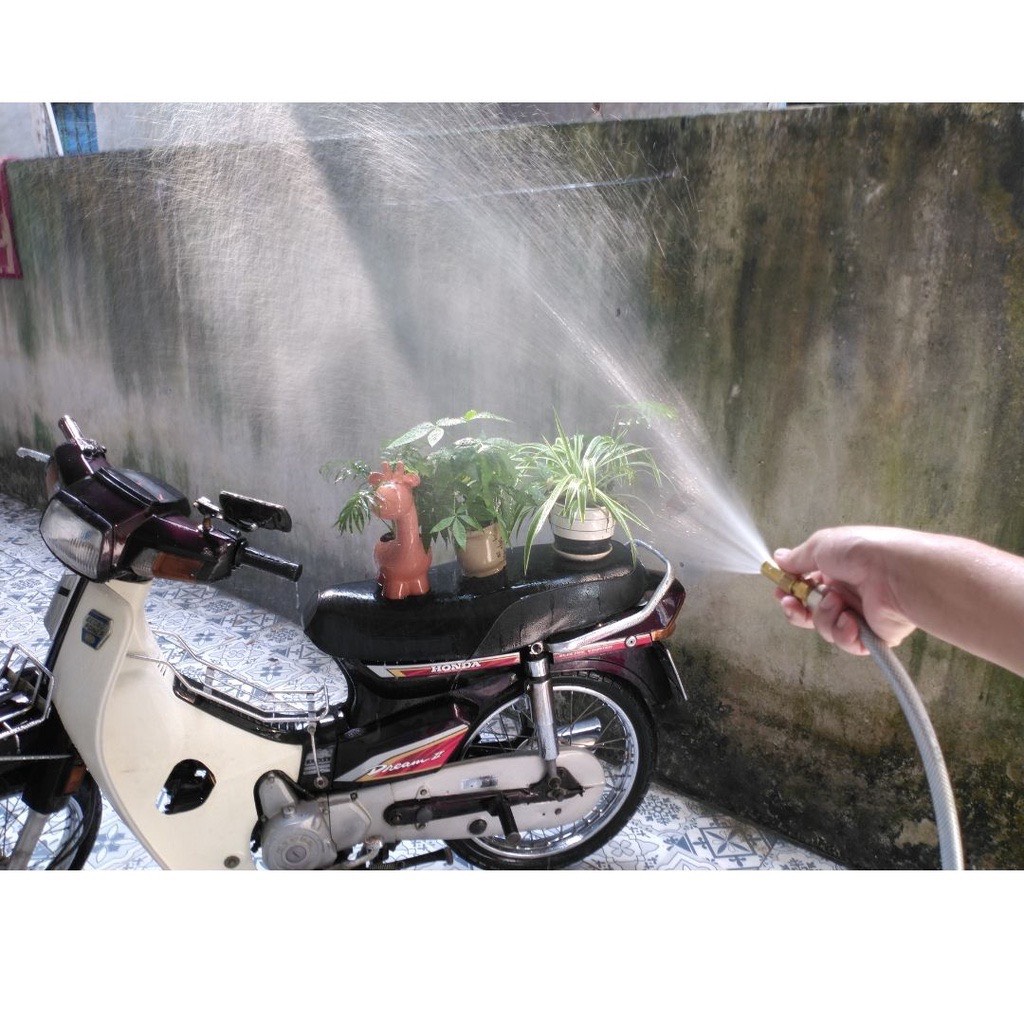bộ vòi xịt rửa xe, tưới cây... tăng áp