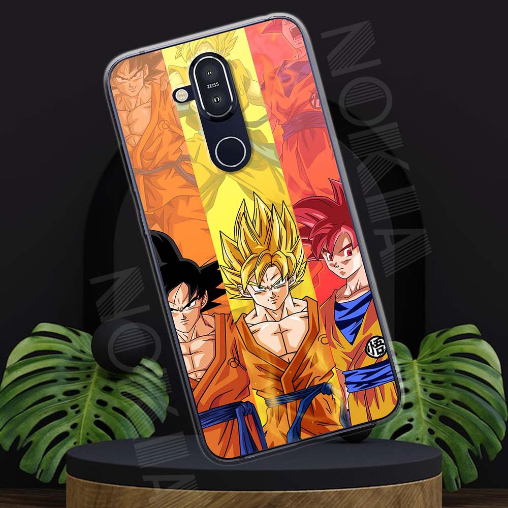 Ốp lưng Nokia 8.1 mẫu BST Doraemon. One Piece, Dragon ball