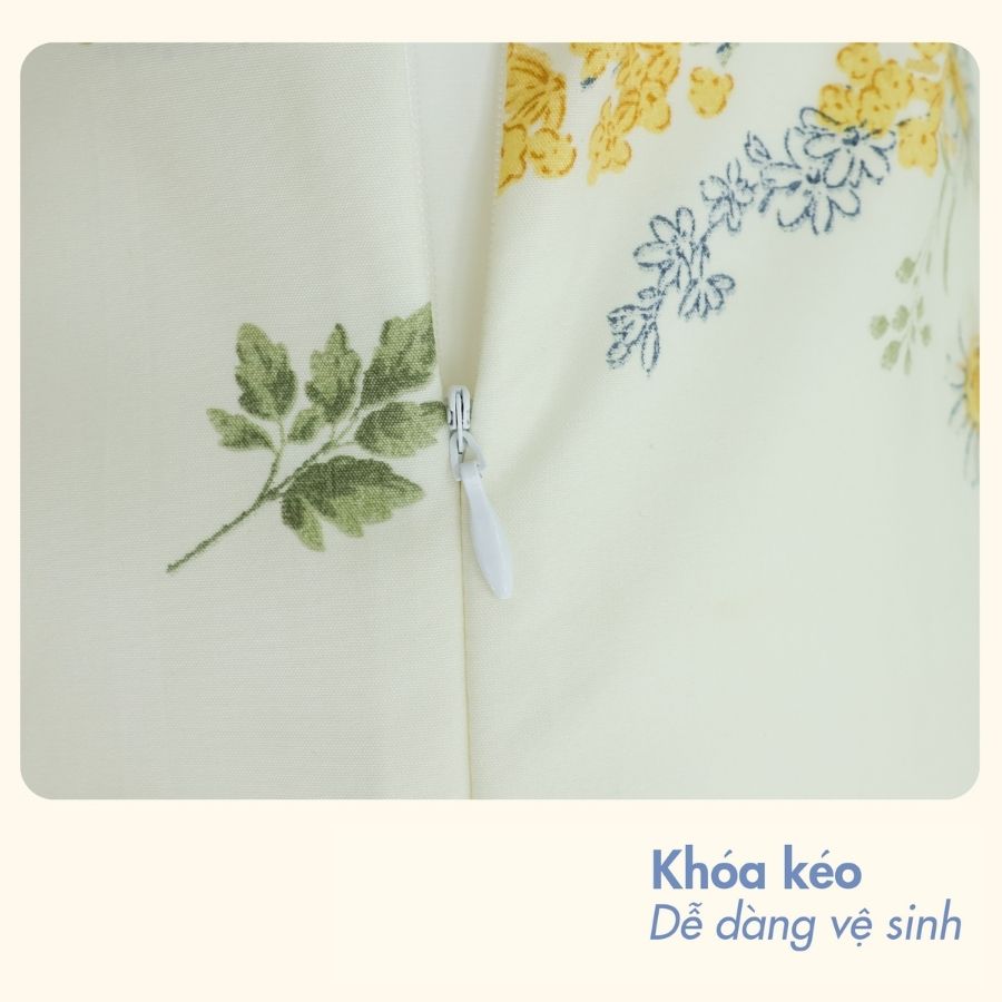 Bộ 5 món drap, áo gối kèm mền Stefani - ST200050 - Bộ chăn ga gối cotton 1m6x2m, 1m8x2m