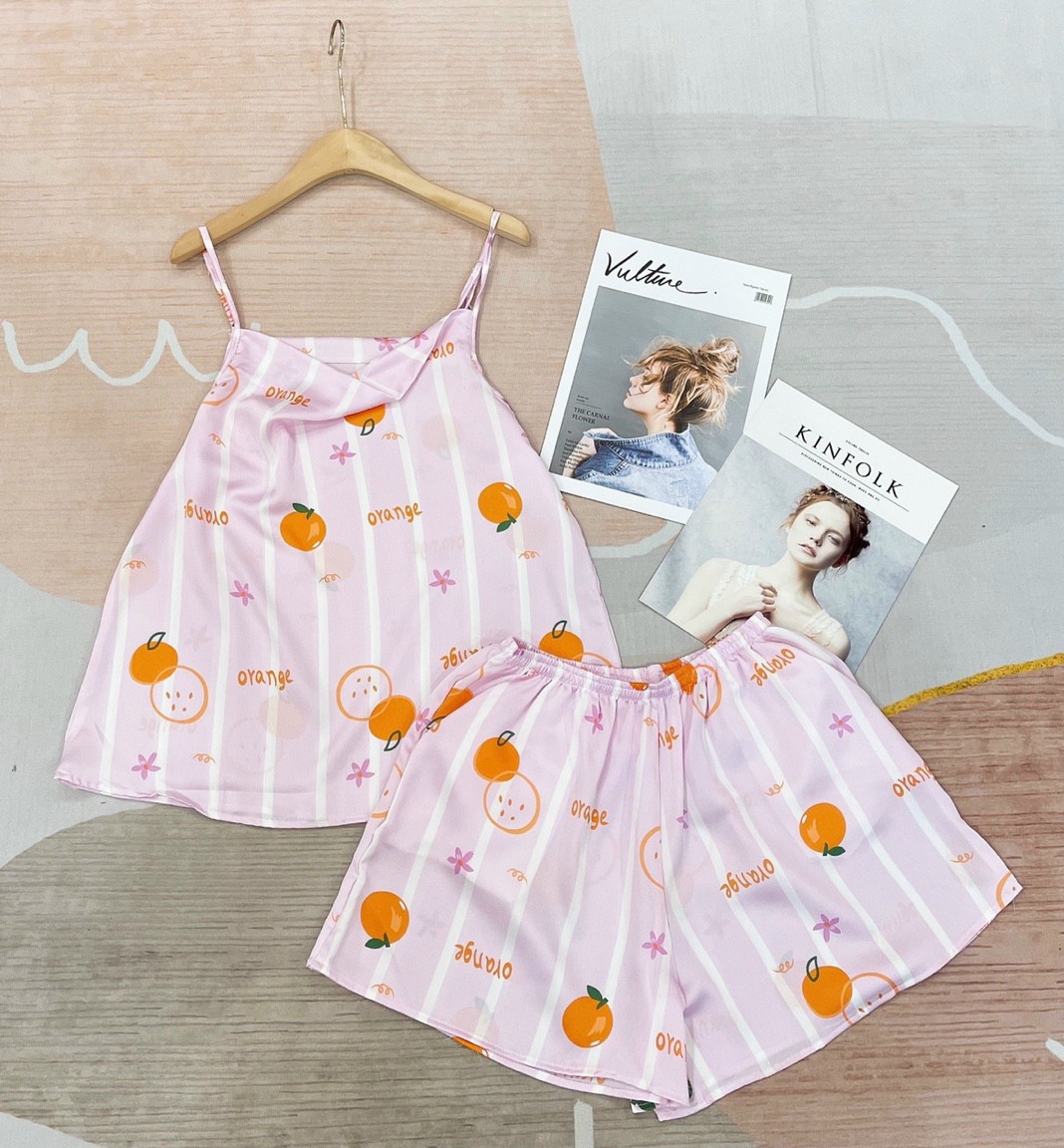 Bộ 2 dây cổ đổ chất satin siêu thoáng mát có thể điều chỉnh dây