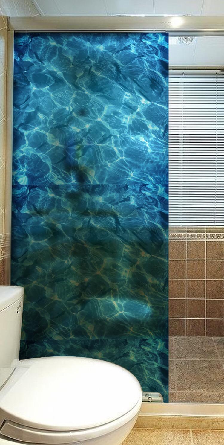 [HCM]Decal Dán Kính Cao Cấp - Mặt Hồ xanh biển ( 60x58 )-DK7042