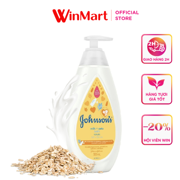 - Sữa tắm chứa sữa & yến mạch Johnson 500ml