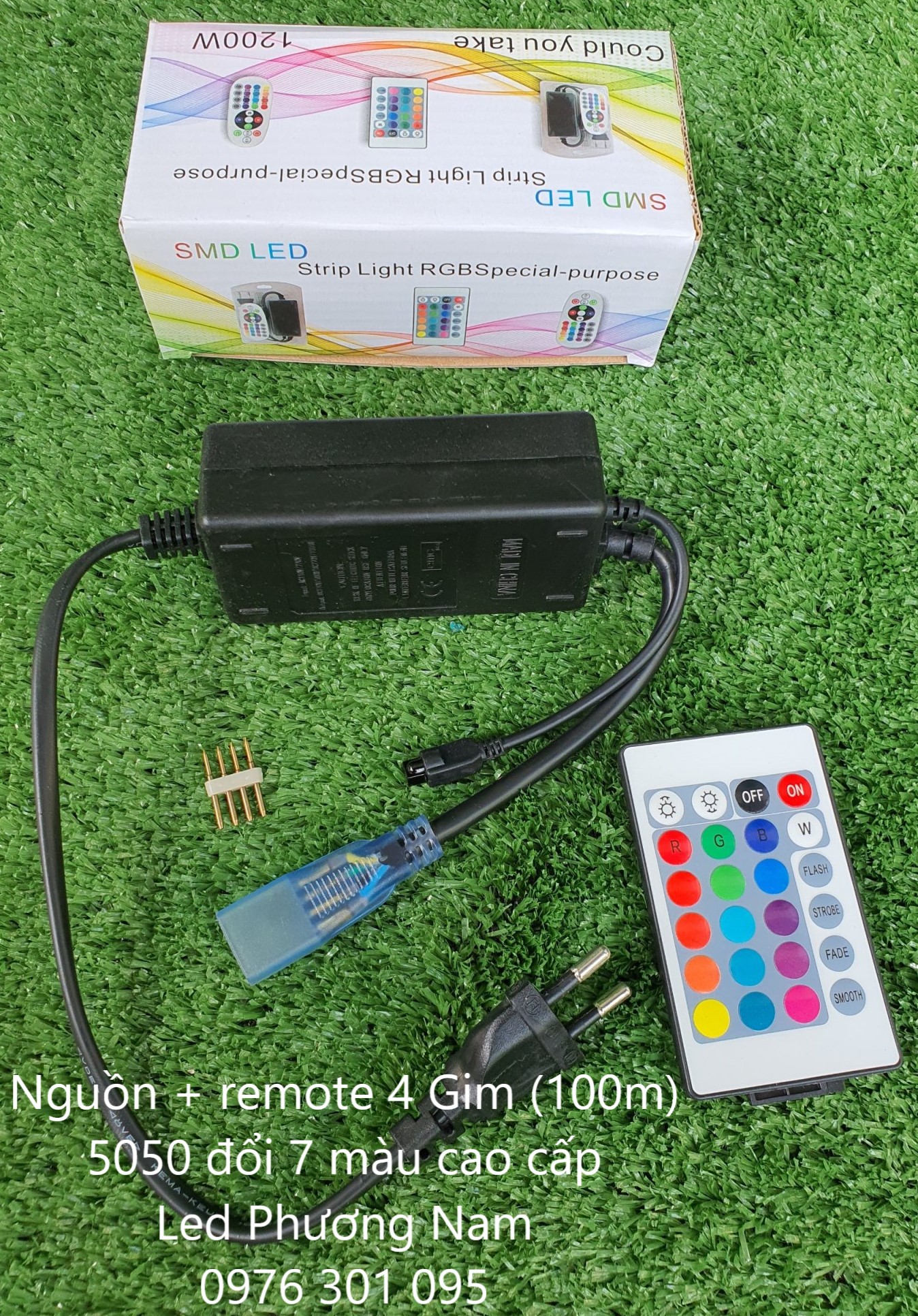 Dây đèn Led đổi 7 màu trang trí ngoài trời, Siêu Sáng, Siêu Chống Nước