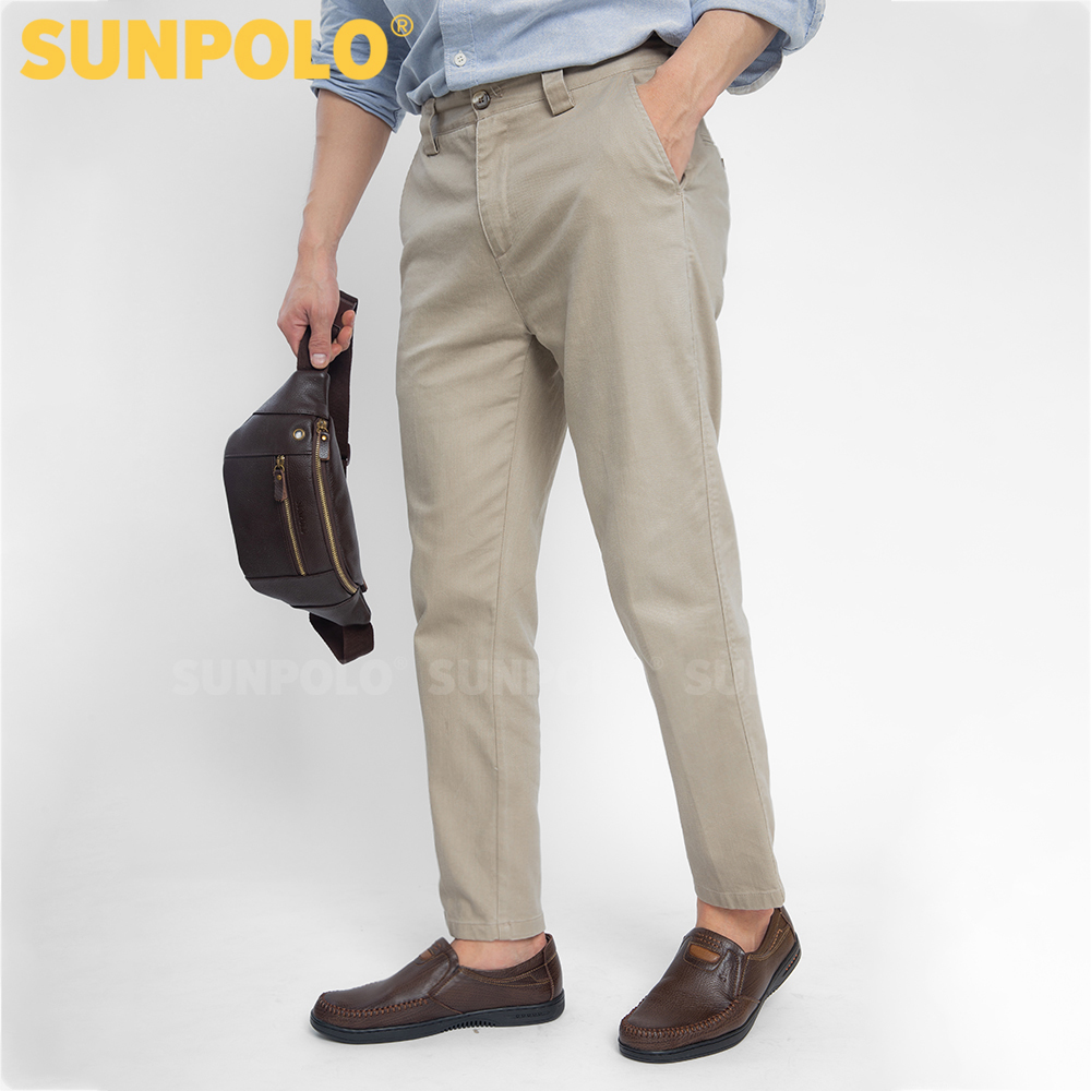 Giày mọi nam da bò SUNPOLO LS2098 (Nâu) Phiên bản mới cải tiến đế giày