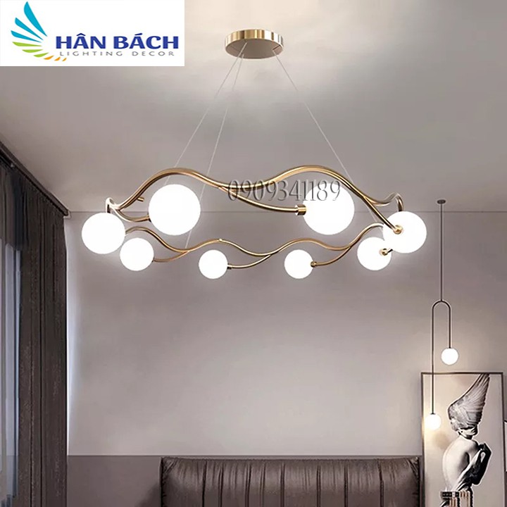 Đèn chùm,Đèn thả trang trí bàn ăn,đèn thả trần hiện đại,đèn thả salon,cafe HABALI