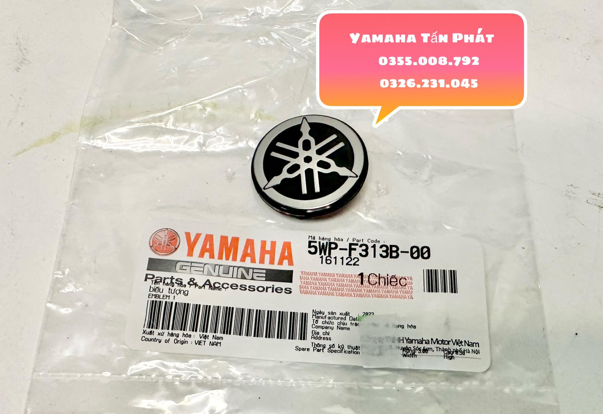 Logo mặt nạ exciter 2005 - 2010 chính hãng yamaha