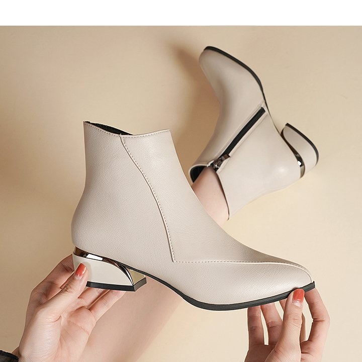 [DA MỀM] Giày boot đế thấp cổ thấp dây khóa gân chỉ xéo siêu êm sang trọng S036,