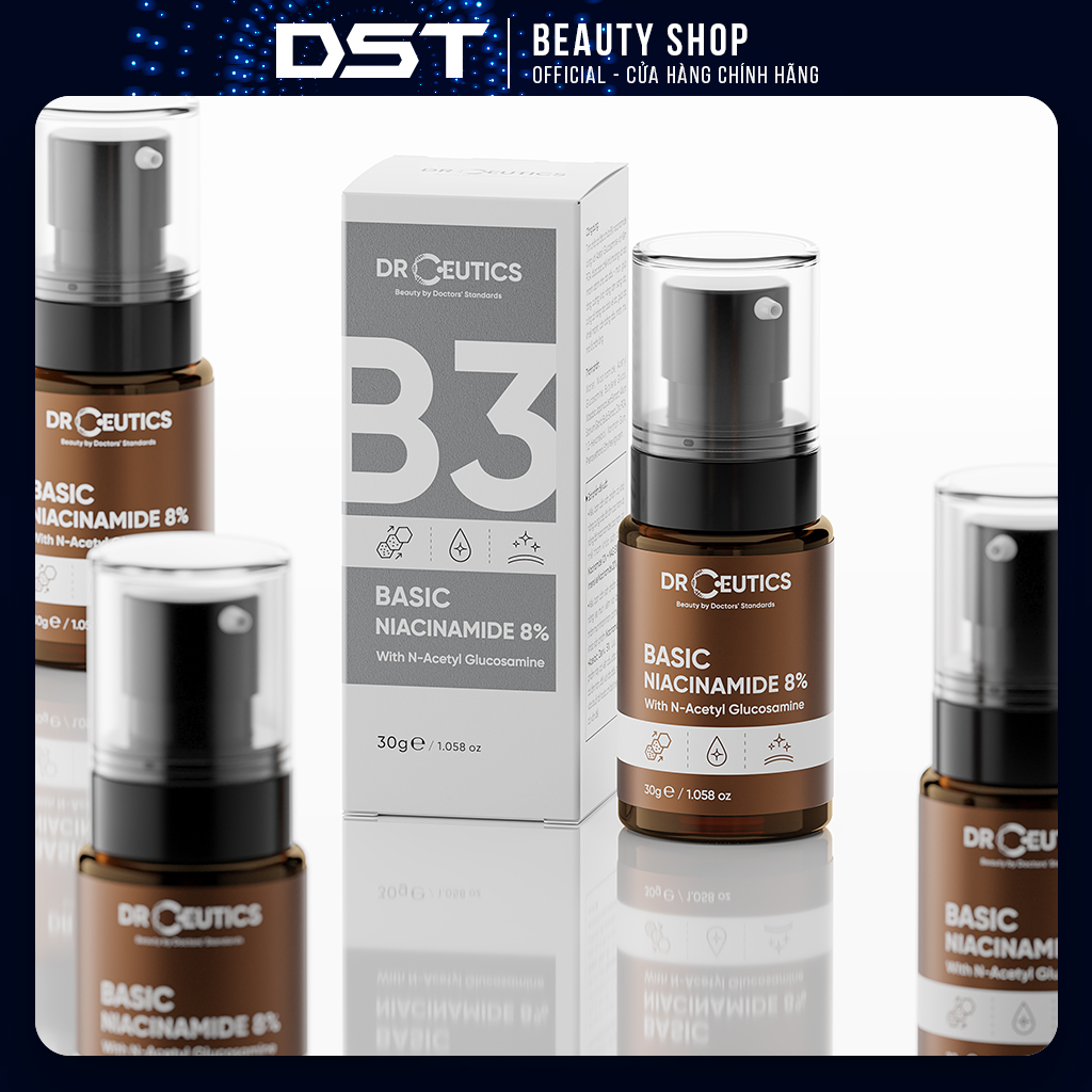 [Dược Sĩ Tiến] Tinh Chất Niacinamide Basic 8% DrCeutics Cho Da Dầu Mụn (30g)