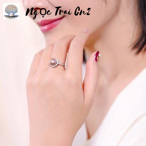 Nhẫn Bạc Ngọc Trai Thật Ngọc Trai Cn2