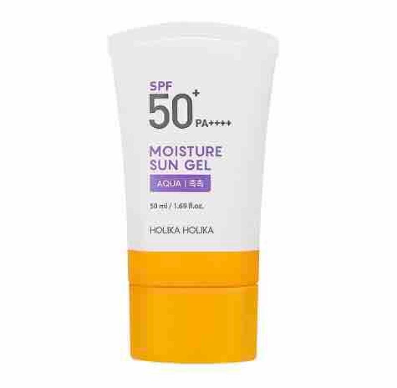 Kem Chống Nắng Dưỡng Da Trắng Mịn 2 Trong 1 Dạng Gel, Gel Chống Nắng Chiết Xuất Rau Má Và Hoa Quả Tự Nhiên An Toàn, Kem Chống Nắng Hàn Quốc Holika Holika Moisture Sun Gel SPF50+/ PA++++