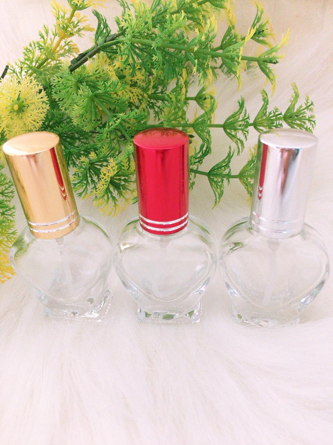 COMBO 30 CHAI CHIẾT - ĐỰNG NƯỚC HOA HÌNH TRÁI TIM 10ML