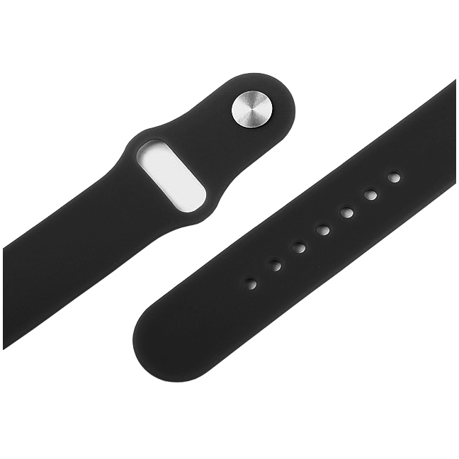 Dây Silicone Đồng Hồ Apple Watch Black ( dây thay thế không kèm mặt đồng hồ)