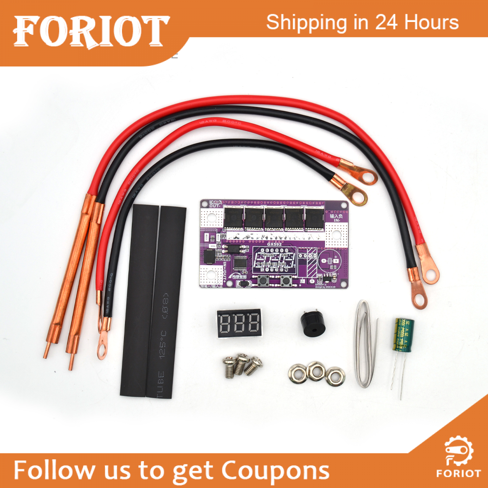 Foriot DC 12V Digital Display 100-speed CNC Spot Welding Machine Handheld Small Portable 18650 Lithium Battery Spot Welding Machine DIY Kit Touch Welding Machine Control Board